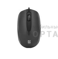 Мышь проводная оптическая DEFENDER Alpha MB-507 черн,3D,бесшумная,1,8м (1/100)