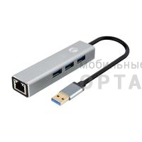 Переходник USB 3.0 -->RJ-45 1000Mbps+3 USB3.0, Aluminum Shell, 0.2м VCOM <DH312A>(1/150) Переходник USB 3.0 -->RJ-45 1000Mbps+3 USB3.0, Aluminum Shell, 0.2м VCOM <DH312A>(1/150)