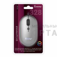 Мышь проводная Smartbuy 328 бесшумная с подсветкой, серый (1/40)